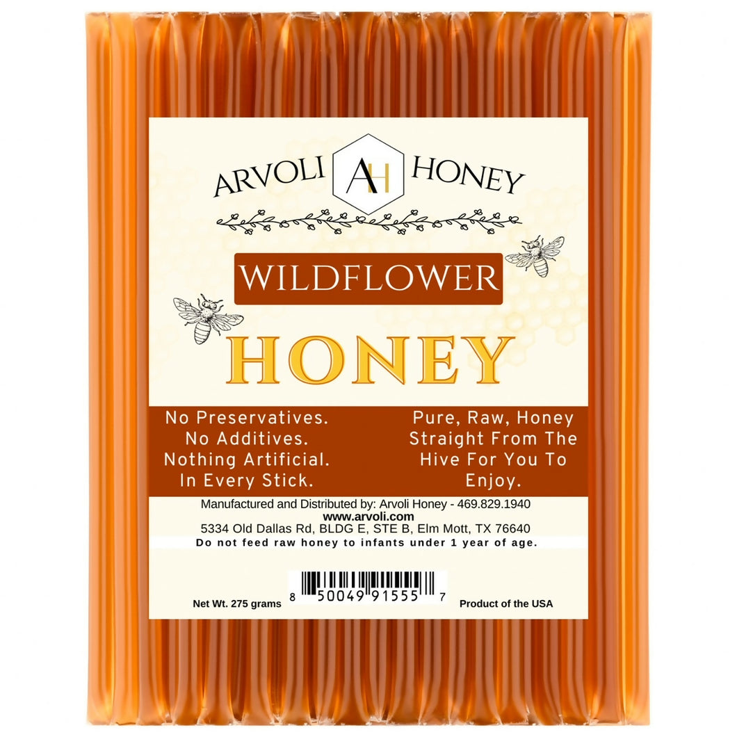 Arvoli Honey Raw Wildflower Honey Sticks