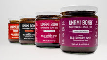 Load image into Gallery viewer, Vuvami Umami Bomb Shiitake Chili Oil Jar - Spicy Foursome 4-Pack
