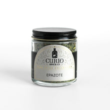 Load image into Gallery viewer, Curio Spice Co. sustainable Epazote in a glass jar.
