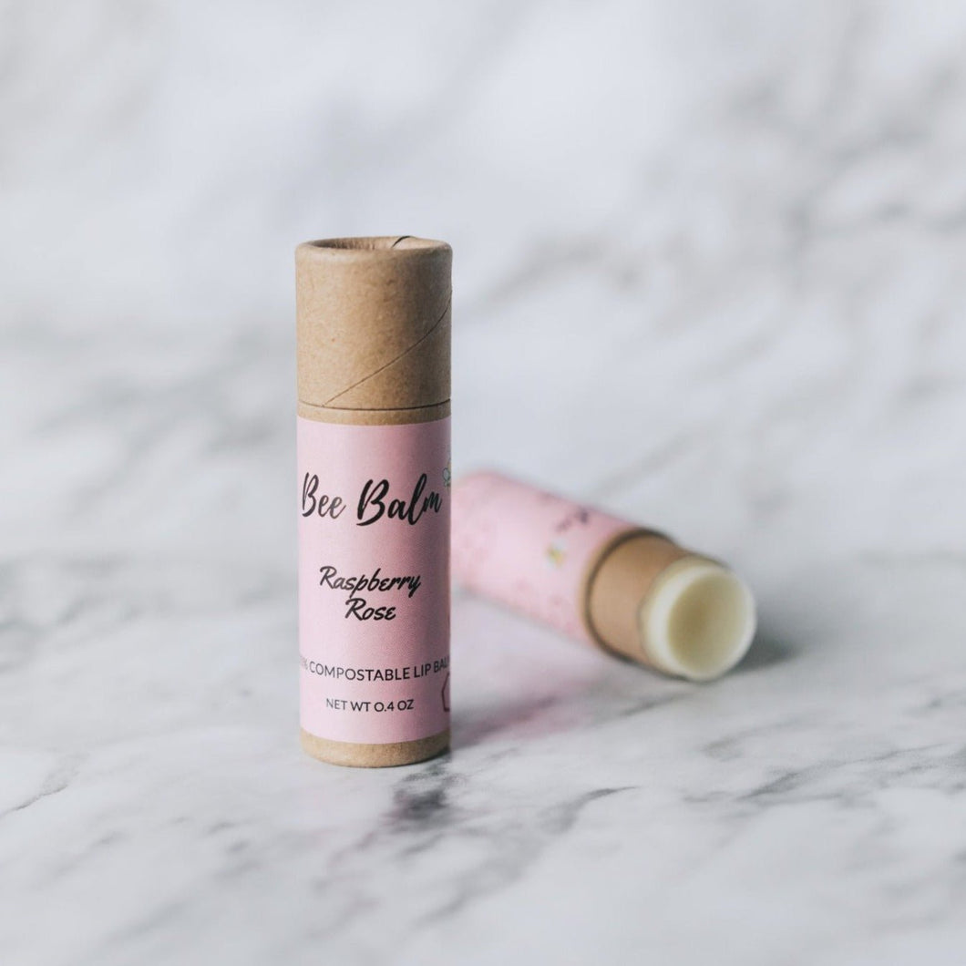 Bee Balm Raspberry Rose Lip Balm Sticks - 6 Sticks