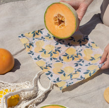 Load image into Gallery viewer, Goldilocks Goods Beeswax Food Wraps: Amalfi Lemons Set of 3
