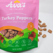 Load image into Gallery viewer, Ava&#39;s Pet Palace Freeze Dried Dog Treats Bag - Turkey Poppers
