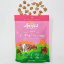 Load image into Gallery viewer, Ava&#39;s Pet Palace Freeze Dried Dog Treats Bag - Turkey Poppers
