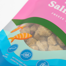 Load image into Gallery viewer, Ava&#39;s Pet Palace Freeze Dried Dog Treats Bag - Salmon Puffs
