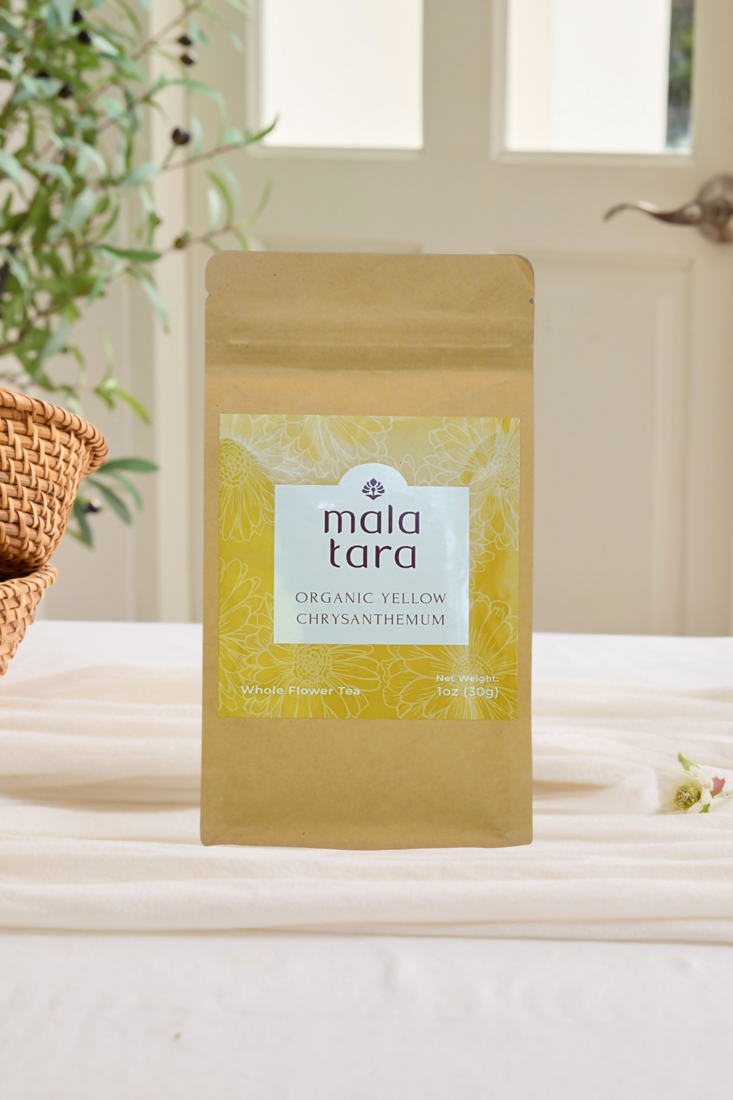 Mala Tara Yellow Chrysanthemum Whole Flower Tea Pouch