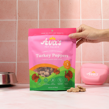 Load image into Gallery viewer, Ava&#39;s Pet Palace Freeze Dried Dog Treats Bag - Turkey Poppers
