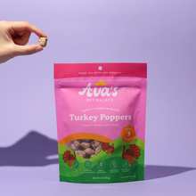 Load image into Gallery viewer, Ava&#39;s Pet Palace Freeze Dried Dog Treats Bag - Turkey Poppers
