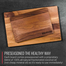 Load image into Gallery viewer, Virginia Boys Kitchens Medium Walnut Wood Cutting Board
