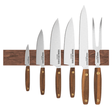 Load image into Gallery viewer, Virginia Boys Kitchens 15&quot; Wall Mounted Magnetic Walnut Knife Rack - Holds 7 Knives
