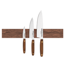 Load image into Gallery viewer, Virginia Boys Kitchens 15&quot; Wall Mounted Magnetic Walnut Knife Rack - Holds 7 Knives
