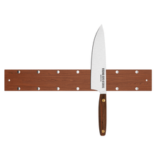 Load image into Gallery viewer, Virginia Boys Kitchens 16&quot; Wall Mounted Magnetic Walnut Wood Knife Rack - Holds 7 Knives
