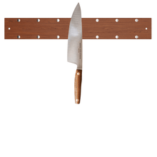 Load image into Gallery viewer, Virginia Boys Kitchens 16&quot; Wall Mounted Magnetic Walnut Wood Knife Rack - Holds 7 Knives
