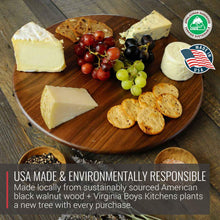 Load image into Gallery viewer, Virginia Boys Kitchens Walnut Wood Lazy Susan Centerpiece
