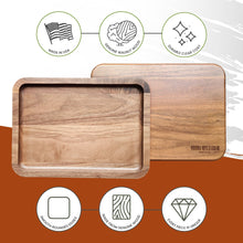 Load image into Gallery viewer, Virginia Boys Kitchens Valet Tray - Catch All Tray - Accessories Organizer - Walnut Wood
