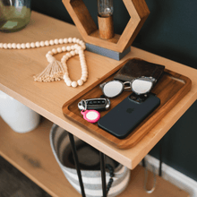 Load image into Gallery viewer, Virginia Boys Kitchens Valet Tray - Catch All Tray - Accessories Organizer - Walnut Wood
