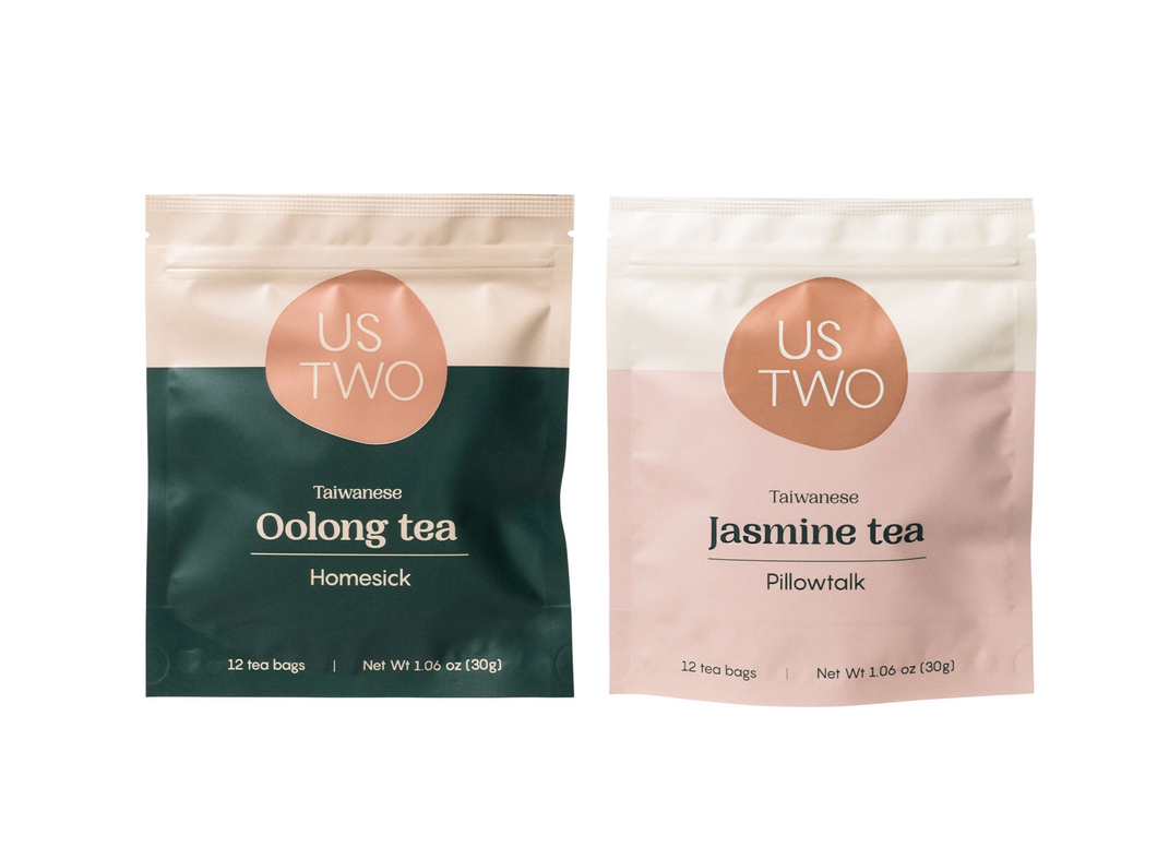 Us Two Tea The Afternoon Tea Bundle: Jasmine Tea and Oolong Tea