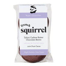 Load image into Gallery viewer, French Squirrel Tahini Cashew Butter Chocolate Berets Pouch (2-Pack) - 6 Pouches x 2-Packs
