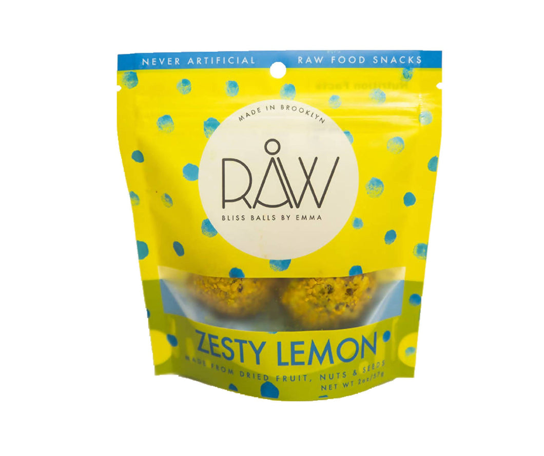 Zesty Lemon RAW Bliss Balls - 20 x 1 bag (2oz)