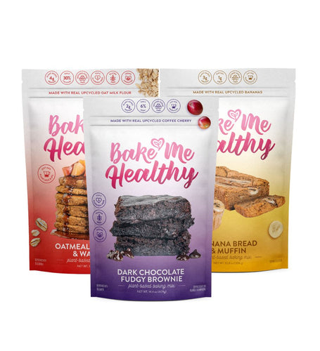 Bake Me Healthy Sampler Baking Mix Bundle - Vegan, Gluten-Free, Nut-Free, Sustainable, Upcycled