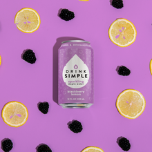 Load image into Gallery viewer, 12 oz. Blackberry Lemon Sparkling Maple Water - 12 Pack by Drink Simple
