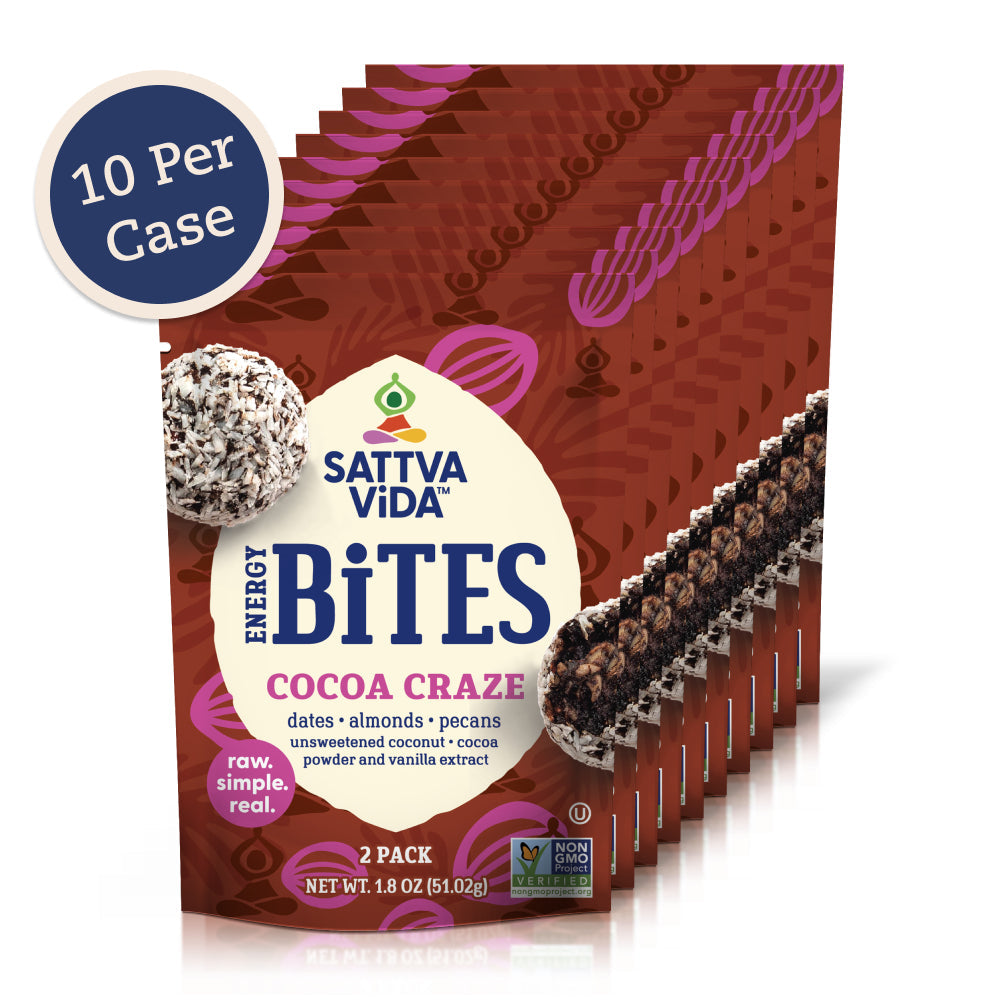 Sattva Vida Cocoa Craze Energy Bites Packs - 2 pieces x 10 packs
