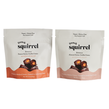 Load image into Gallery viewer, French Squirrel Almond and Peanut Butter Bateaux au Chocolat Chocolate Stuffed Dates Mixed Bundle (3 dates per bag) x 4 Bags case
