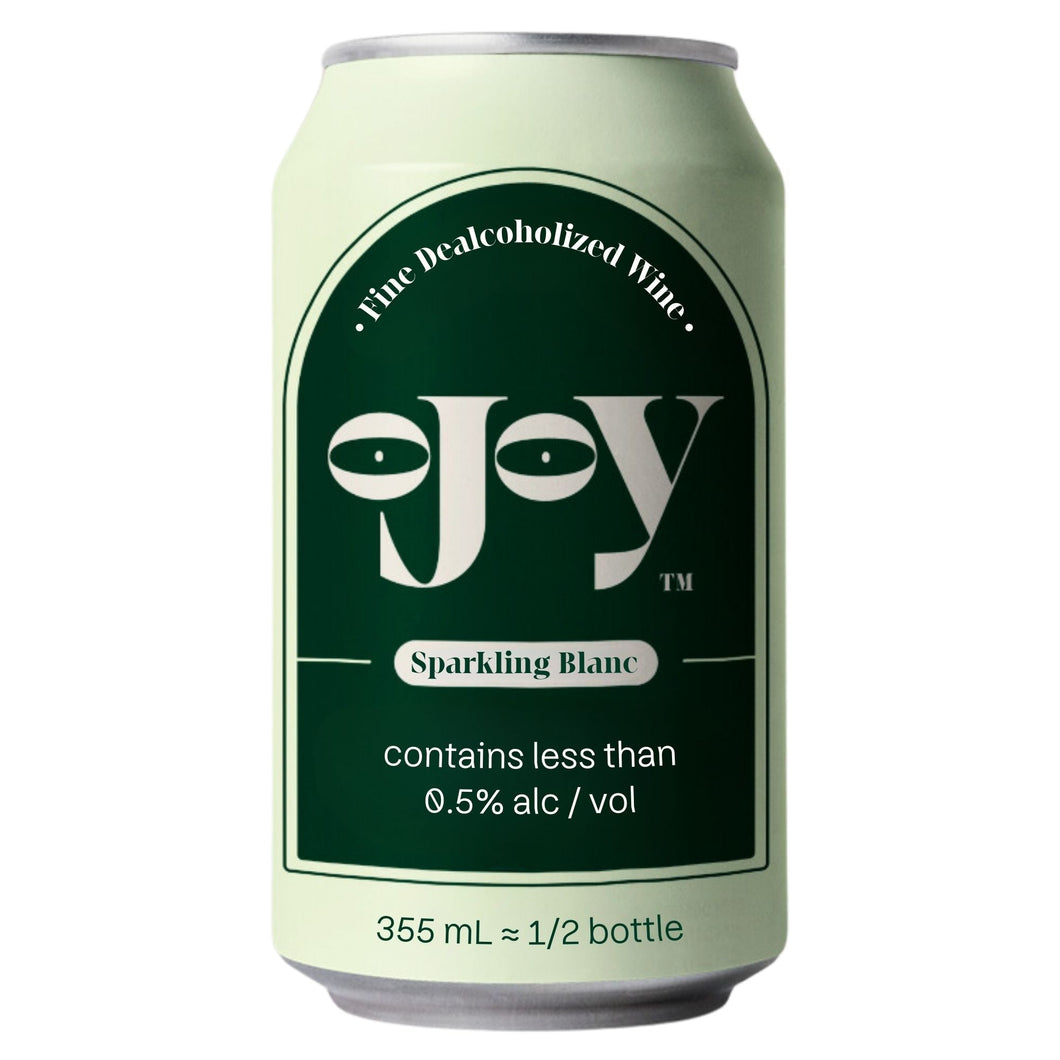 OJOY Sparkling Blanc Wine, Non Alcoholic Can - 24 Cans x 1 Case
