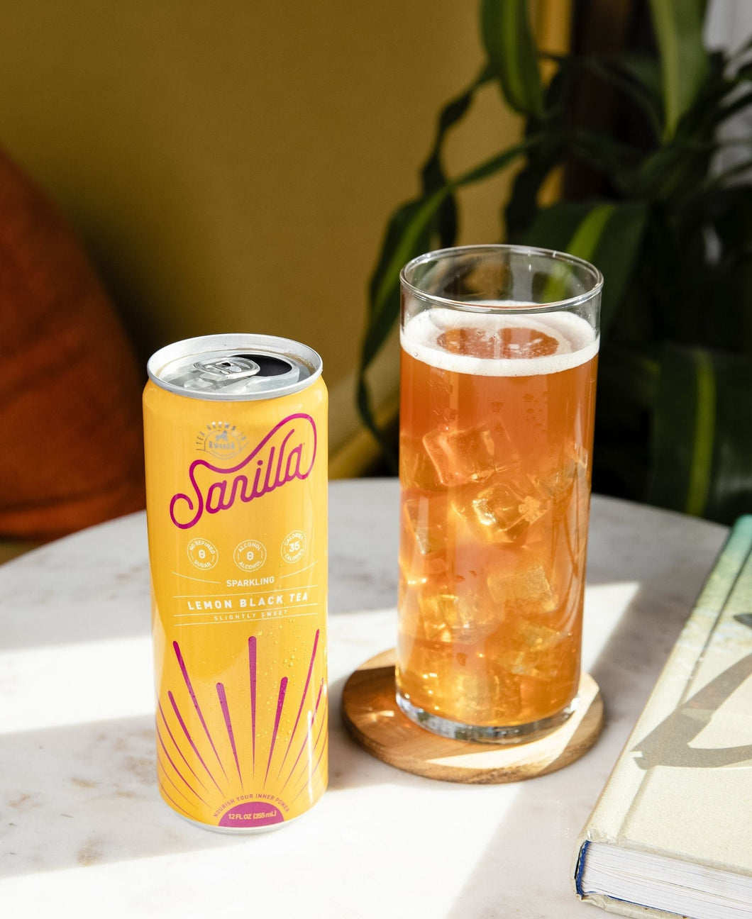 Sarilla Organic Antioxidant Lemon Spritzer - 12 Cans