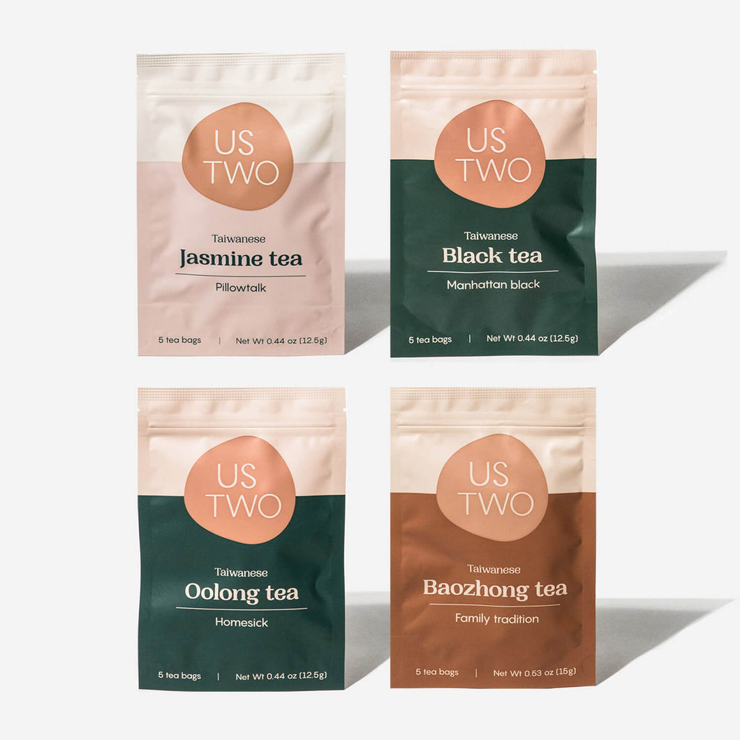 Us Two Tea The Sampler Pack: All Four Flavors(Travel size)