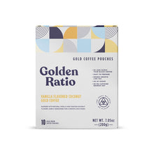 Load image into Gallery viewer, Vanilla Coconut Gold Coffee Pouches.
