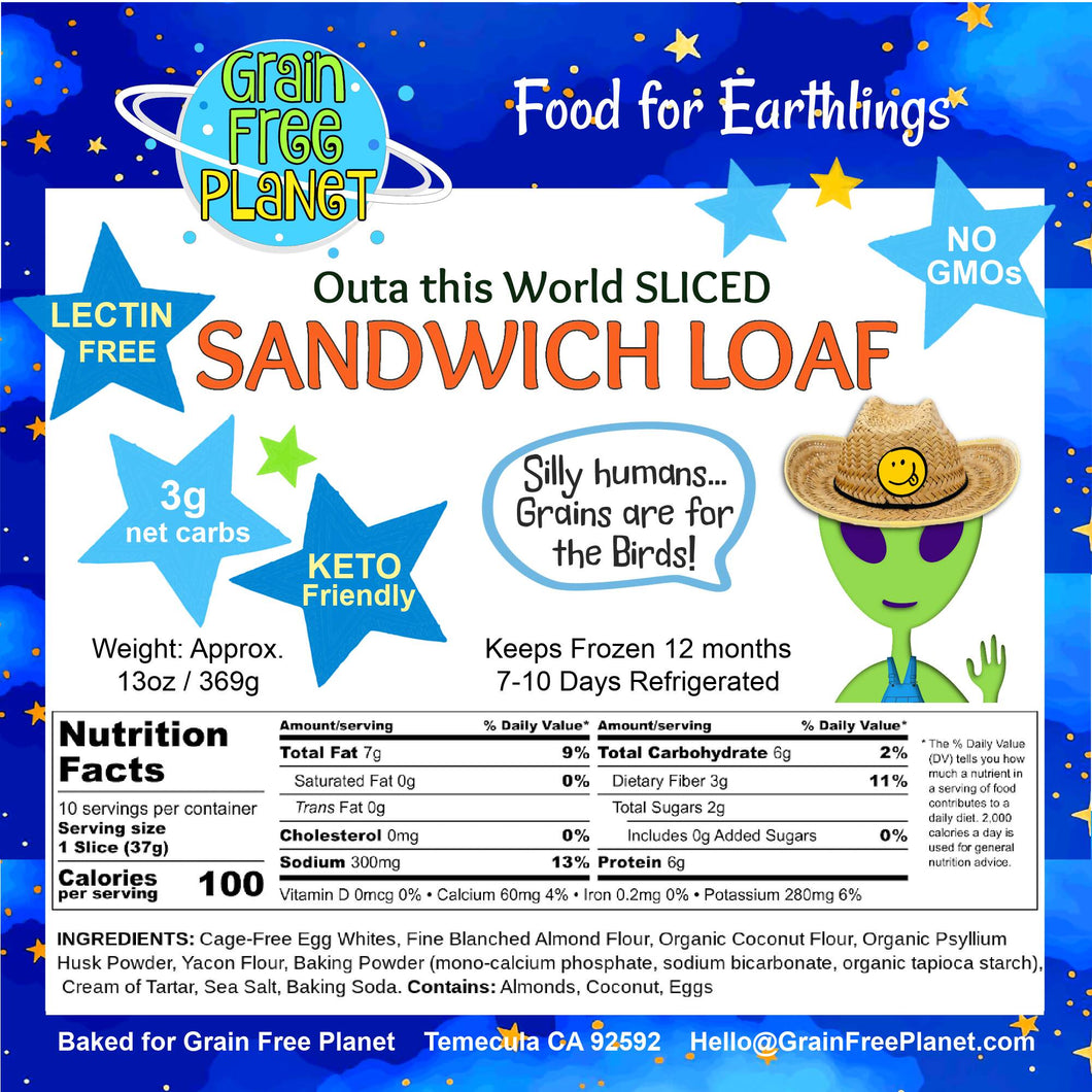 Grain Free Planet Keto Sliced Sandwich Loaf Case