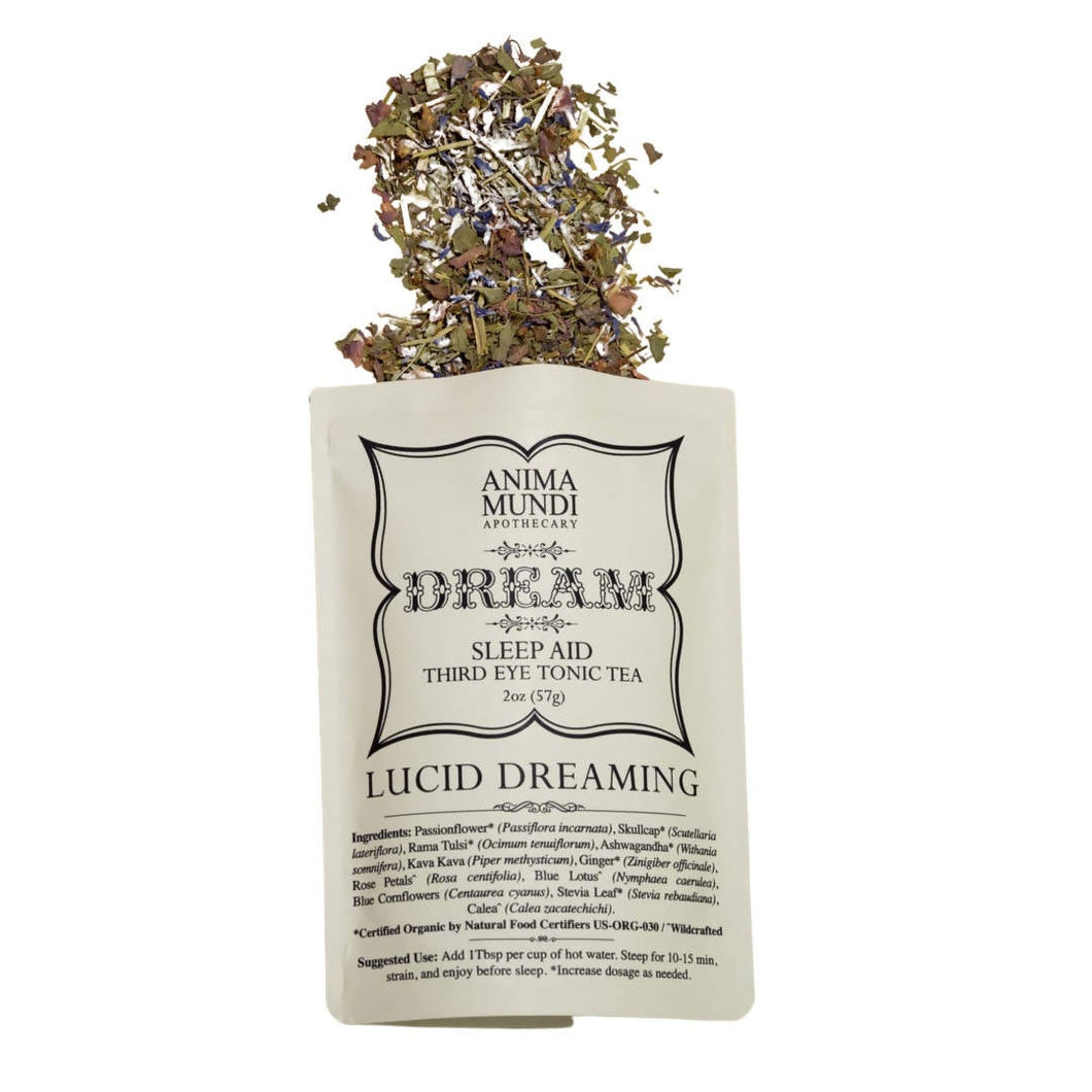 LUCID DREAM TEA: Third Eye Tonic, Organic + Wild - 4-Pouches Pack - Anima Mundi Herbals | Farm2Me Wholesale