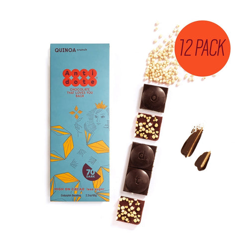 Antidote Chocolate - Antidote Chocolate QUEEN Q: QUINOA CRUNCH Cases - 3 cases x 12 bars - Chocolate Bars | Delivery near me in ... Farm2Me #url#