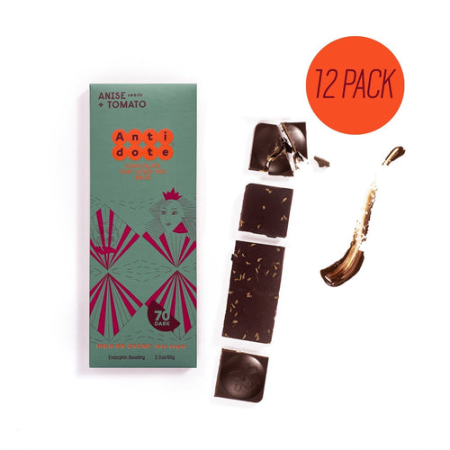 Antidote Chocolate - ANTIDOTE CHOCOLATE QUEEN T: ANIS + TOMATO 70% Cases - 3 cases x 12 bars - Chocolate Bars | Delivery near me in ... Farm2Me #url#