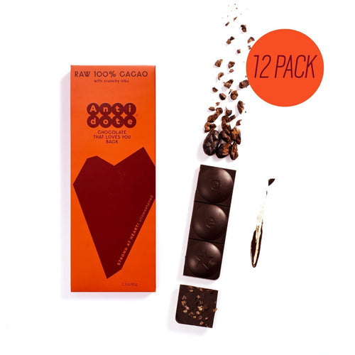 Antidote Chocolate - ANTIDOTE CHOCOLATE TONA: RAW 100% CACAO + NIBS Cases - 3 cases x 12 bars - Chocolate Bars | Delivery near me in ... Farm2Me #url#