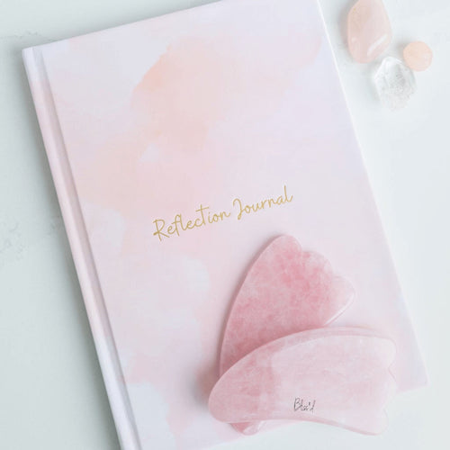 Bliss'd Co - Mind + Body Self-Care Bundle: Time to Reflect Journal & Rose Quartz Gua Sha by Bliss'd Co - | Delivery near me in ... Farm2Me #url#