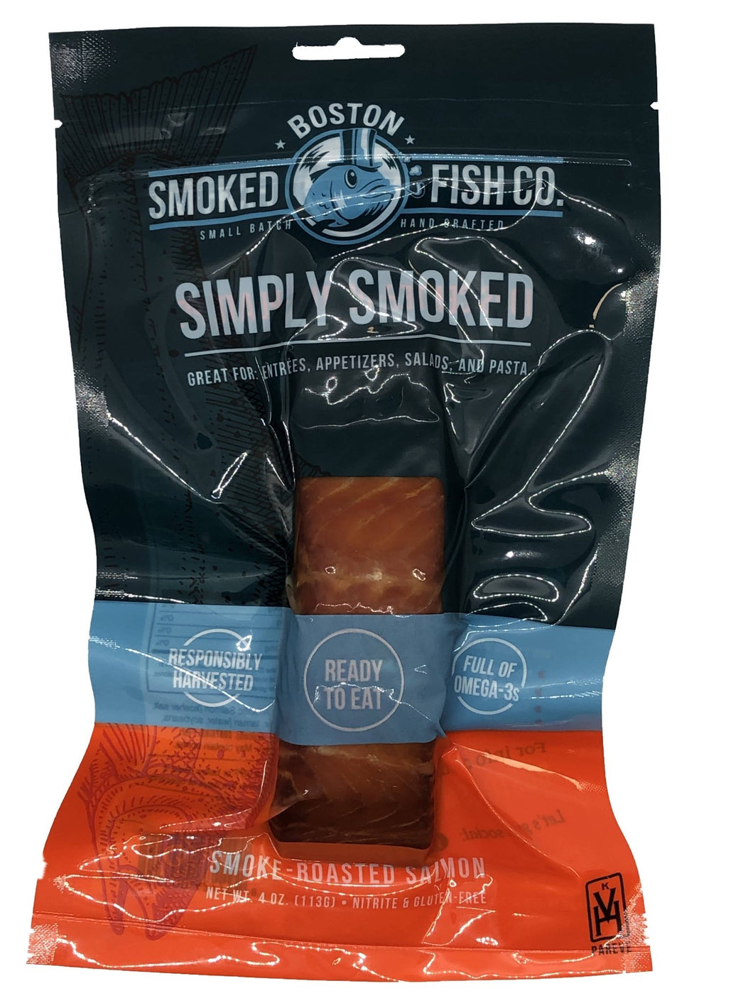 Boston Smoked Fish Co - Boston Smoked Fish Co’s Smoked Salmon Portions (Hot Smoked) - 12 x 4 oz - Seafood | Delivery near me in ... Farm2Me #url#