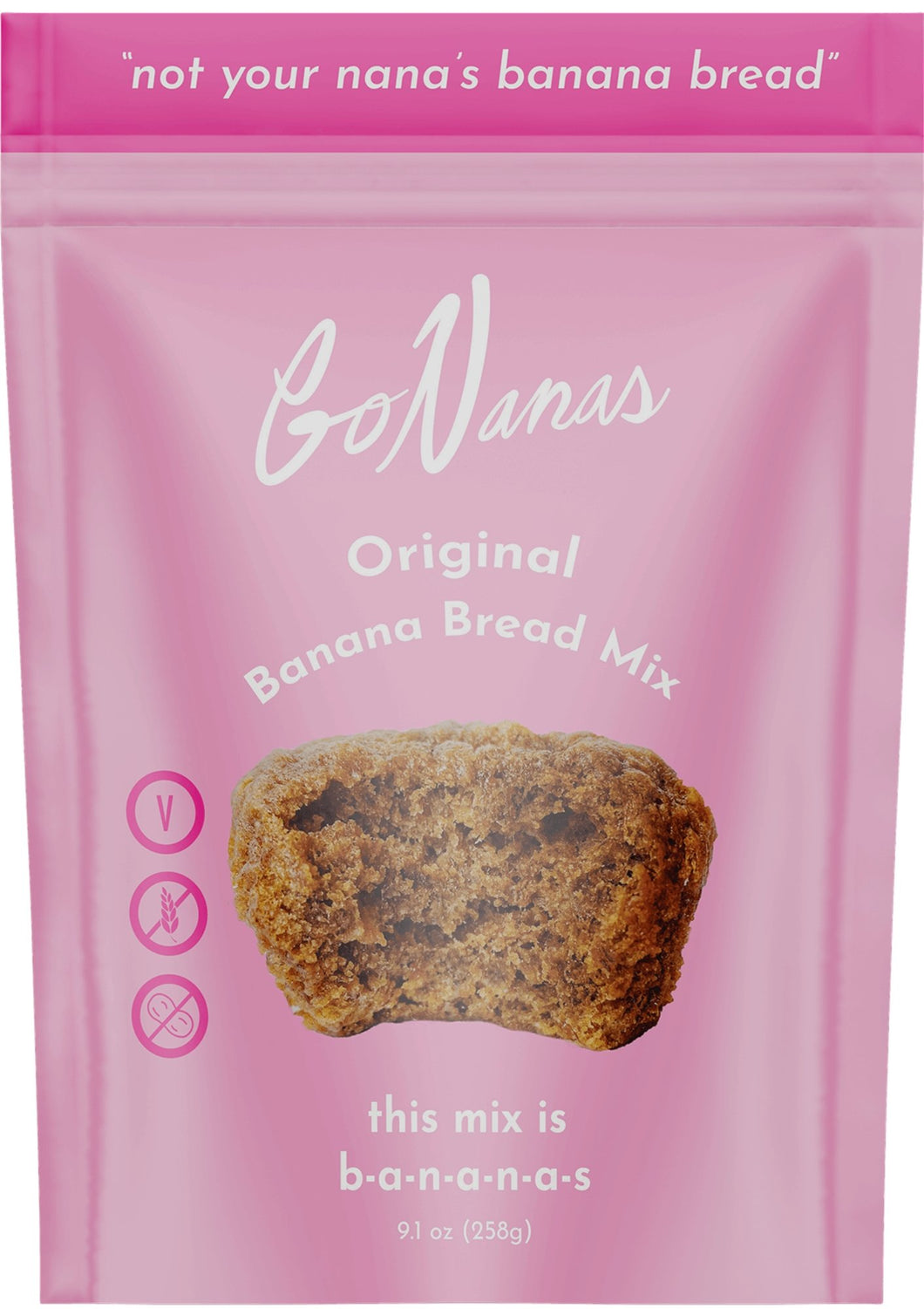 Buy Go Bananas LLC - Go Nanas Original Banana Bread Mix Bag - Pantry - Farm2Me - carro-6361197 - 860004024408 -