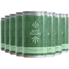 Load image into Gallery viewer, Root Elixirs Sparkling Cucumber Elderflower Premium Cocktail Mixer- 8 Cans 7.5 oz
