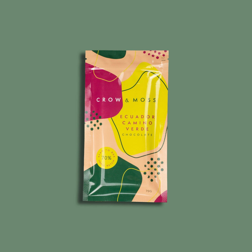 Crow & Moss Chocolate - Ecuador Camino Verde Chocolate Bar 70% - Case of 15 - Single Origin Dark Chocolate Bar | Delivery near me in ... Farm2Me #url#