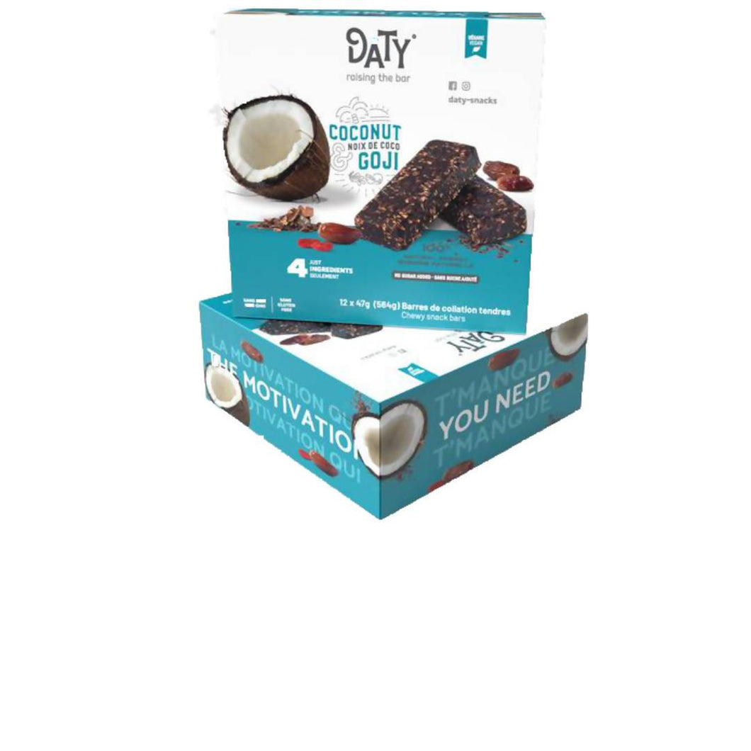 Daty-Snacks - Coconut & Goji Date Bars - 12 x 47g - Snacks | Delivery near me in ... Farm2Me #url#