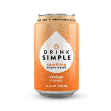 Load image into Gallery viewer, Drink Simple - 12 oz. Orange Cream Sparkling Maple Water - 12 Pack by Drink Simple - Farm2Me - carro-6365894 - 856266007266 -
