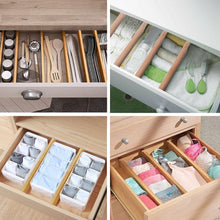Load image into Gallery viewer, ecozoi - Bamboo Drawer Organizer Dividers, Adjustable, Set of 6 by ecozoi - | Delivery near me in ... Farm2Me #url#

