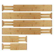 Load image into Gallery viewer, ecozoi - Bamboo Drawer Organizer Dividers, Adjustable, Set of 6 by ecozoi - | Delivery near me in ... Farm2Me #url#
