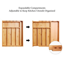 Load image into Gallery viewer, ecozoi - Bamboo Kitchen Drawer Organizer Tray, Expandable by ecozoi - | Delivery near me in ... Farm2Me #url#
