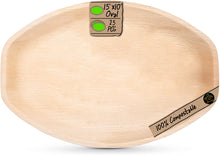 Load image into Gallery viewer, ecozoi - Disposable Dinner Plates, 13&quot; Oval Palm Leaf Plates for Charcuterie, 25 PACK by ecozoi - | Delivery near me in ... Farm2Me #url#
