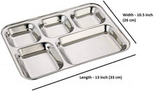 Load image into Gallery viewer, ecozoi - ecozoi Stainless Steel Dinner Plates, Reusable, 5 Compartments, 2 Pack - | Delivery near me in ... Farm2Me #url#
