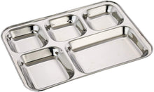 Load image into Gallery viewer, ecozoi - ecozoi Stainless Steel Dinner Plates, Reusable, 5 Compartments, 2 Pack - | Delivery near me in ... Farm2Me #url#
