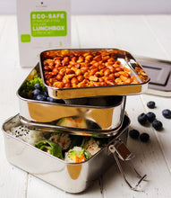 Load image into Gallery viewer, ecozoi - ecozoi Stainless Steel Lunch Box, 2 Tier Square, 40 Oz - | Delivery near me in ... Farm2Me #url#
