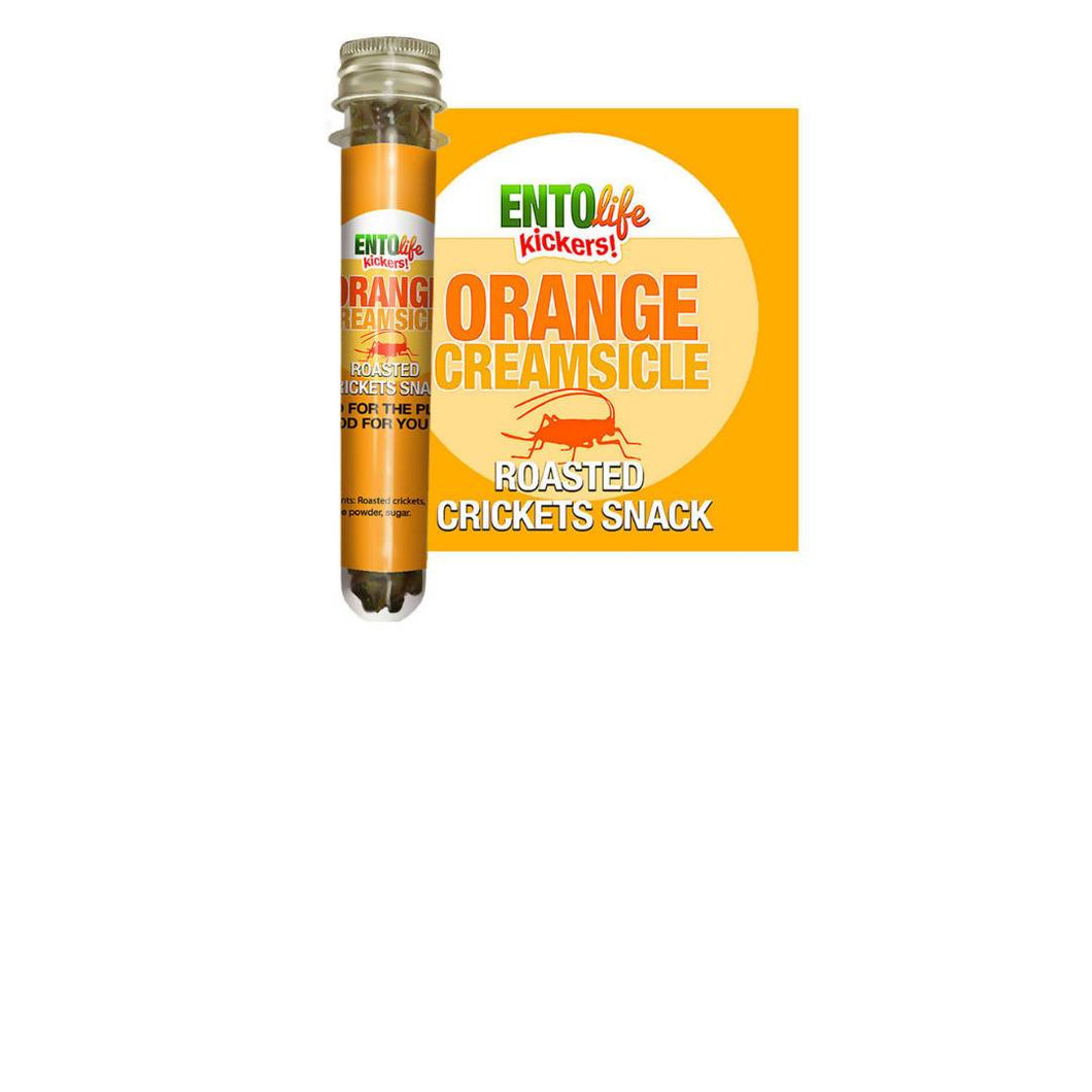 Orange Creamsicle Roasted Cricket Snack Tubes - 6 x 10g